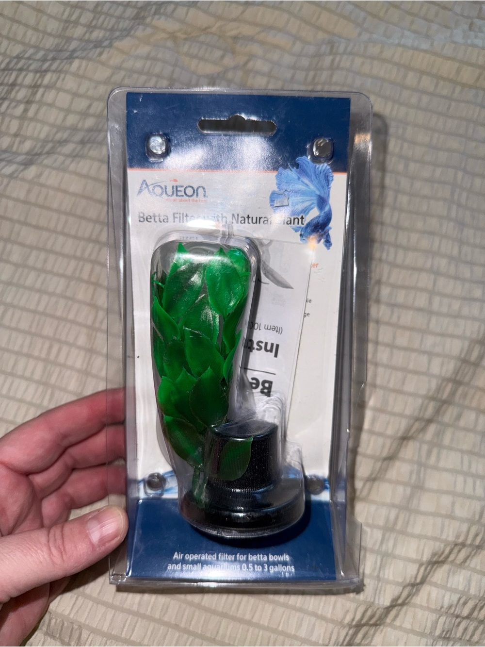 NIP Betta Fish Filter with Natural Plant